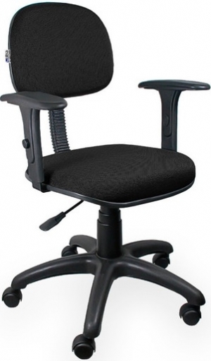 CAD - 22 Cadeira Para Escritório Secretaria Giratoria Economica Com Braço Estofada Varias Cores
