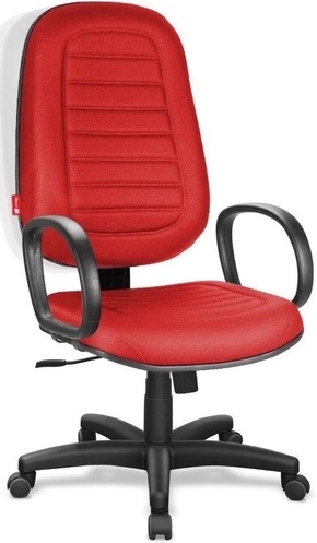 CAD - 32 Cadeira Para Escritório Presidente Costurada Giratória Com Braço Estofada Com Relax Varias Cores