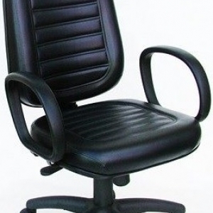 CAD - 32 Cadeira Para Escritório Presidente Costurada Giratória Com Braço Estofada Com Relax Varias Cores