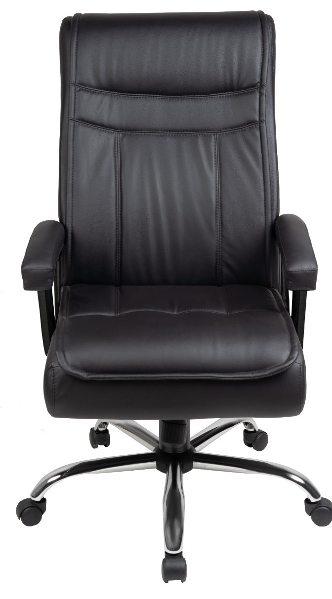 CAD - 46  Cadeira De Escritório Presidente Giratória Cromada Com Braço Estofada Com Relax 