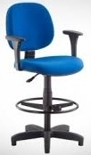 CAD - 58 Cadeira Caixa Para Escritório Estofada Executiva Com Braço Varias Cores