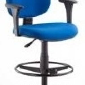 CAD - 58 Cadeira Caixa Para Escritório Estofada Executiva Com Braço Varias Cores