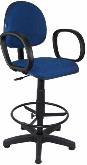 CAD - 59 Cadeira Caixa Para Escritório Estofada Executiva Com Braço Varias Cores