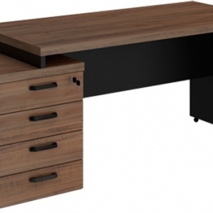 ME - 08  Mesa Para Escritorio Com Gaveteiro Pedestal Prima Impact 40 M.M Varias Cores 