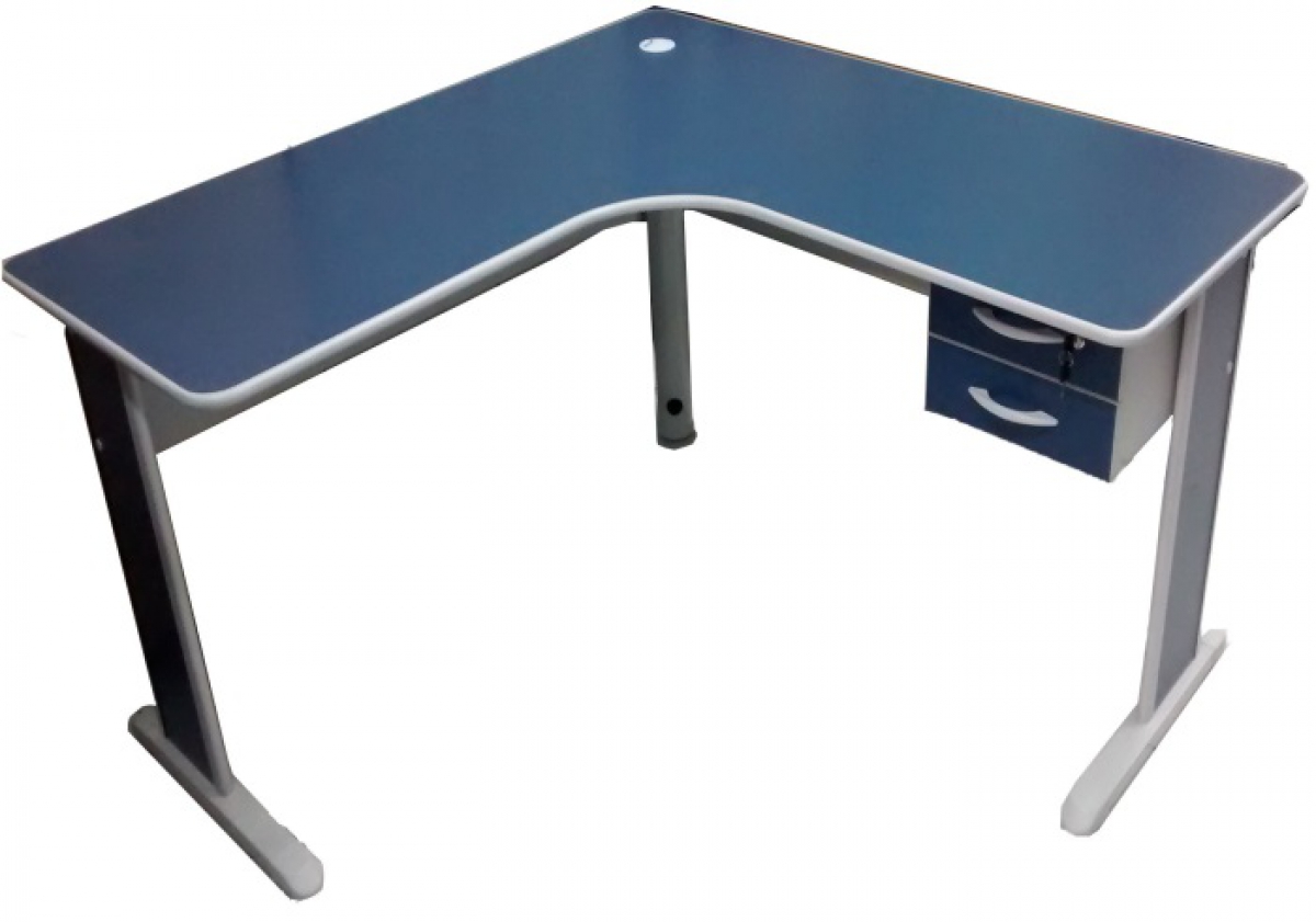 ME - 15 Mesa Para Escritorio Delta Com Gaveta linha Uno 15 m.m 120x120 140x140 160x160 Varias Cores