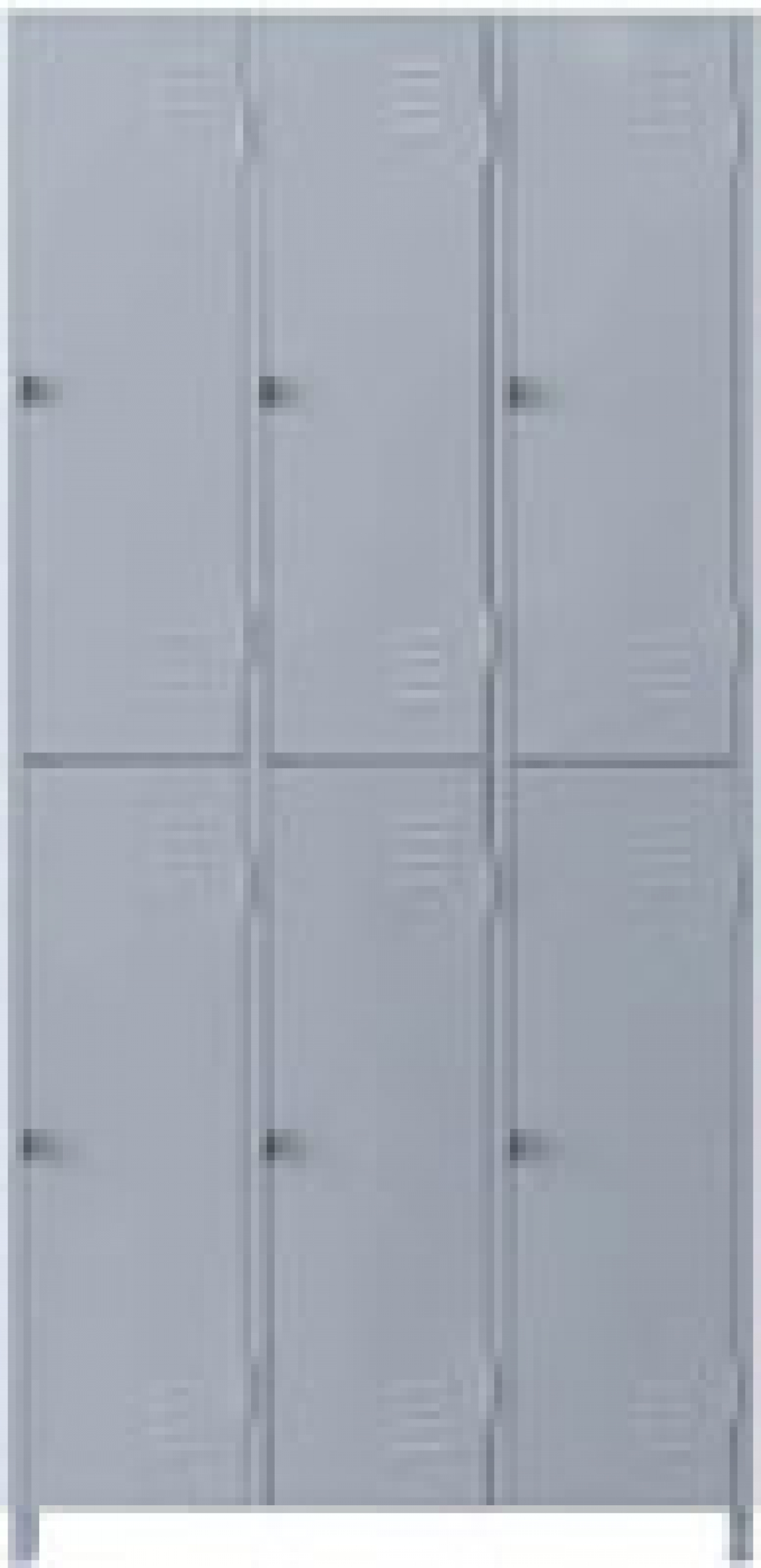 AÇO-02 -197x093x040 Roupeiro Para Vestiario De Aço Com 06 Portas Grandes Com Pitão Para Cadeado