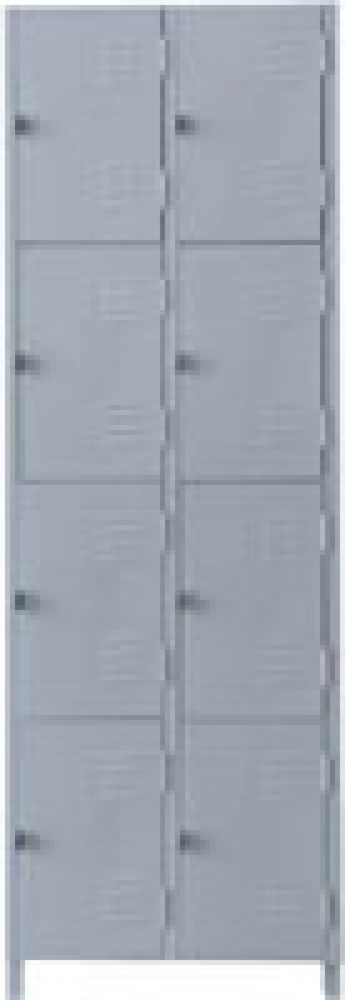 AÇO-07 -197x063x040 Roupeiro Para Vestiario De Aço Com 08 Portas Pequenas Com Pitão Para Cadeado