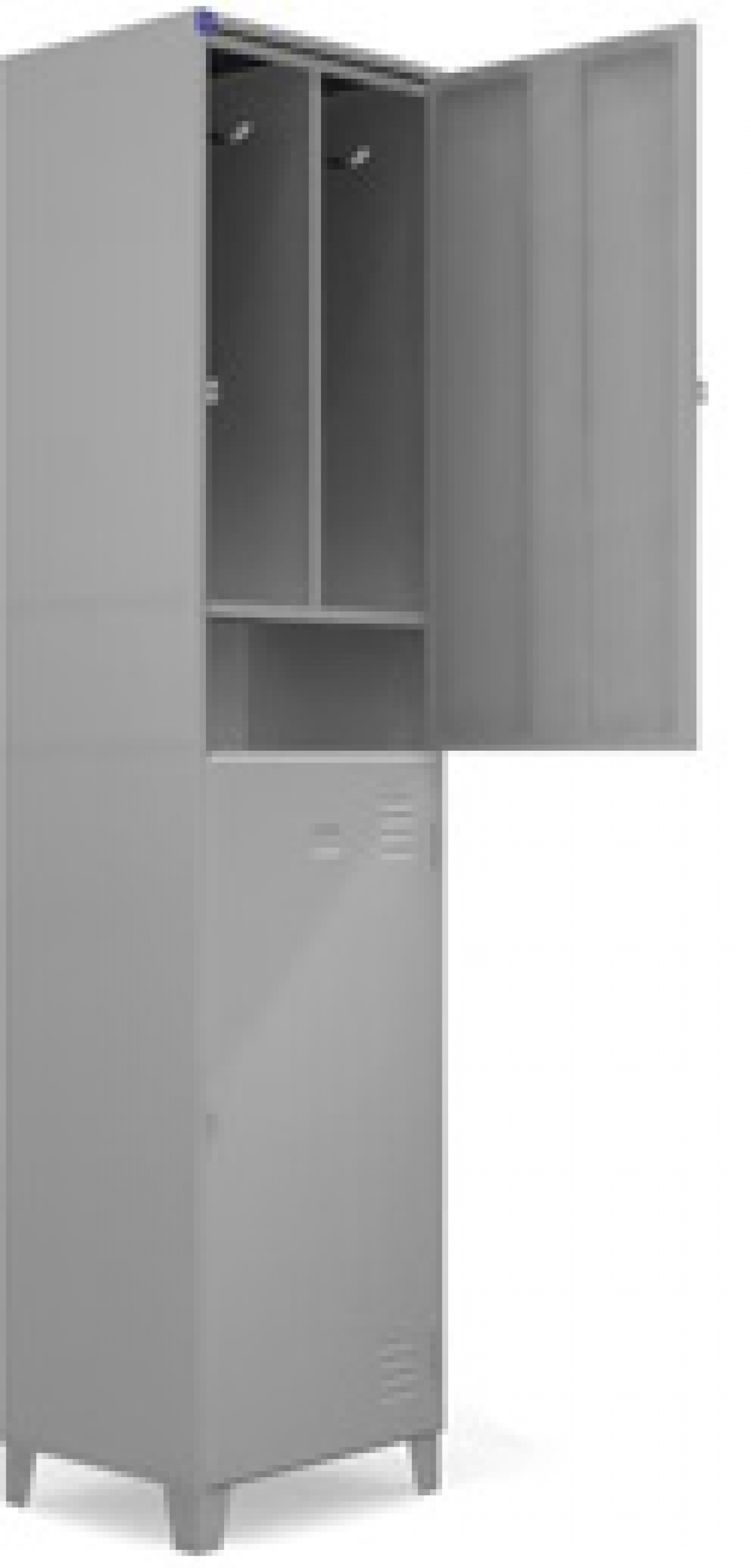 AÇO-12 -197x050x040 Roupeiro Para Vestiario De Aço Com 02 Portas Grandes Com Sapateira Com Pitão Para Cadeado