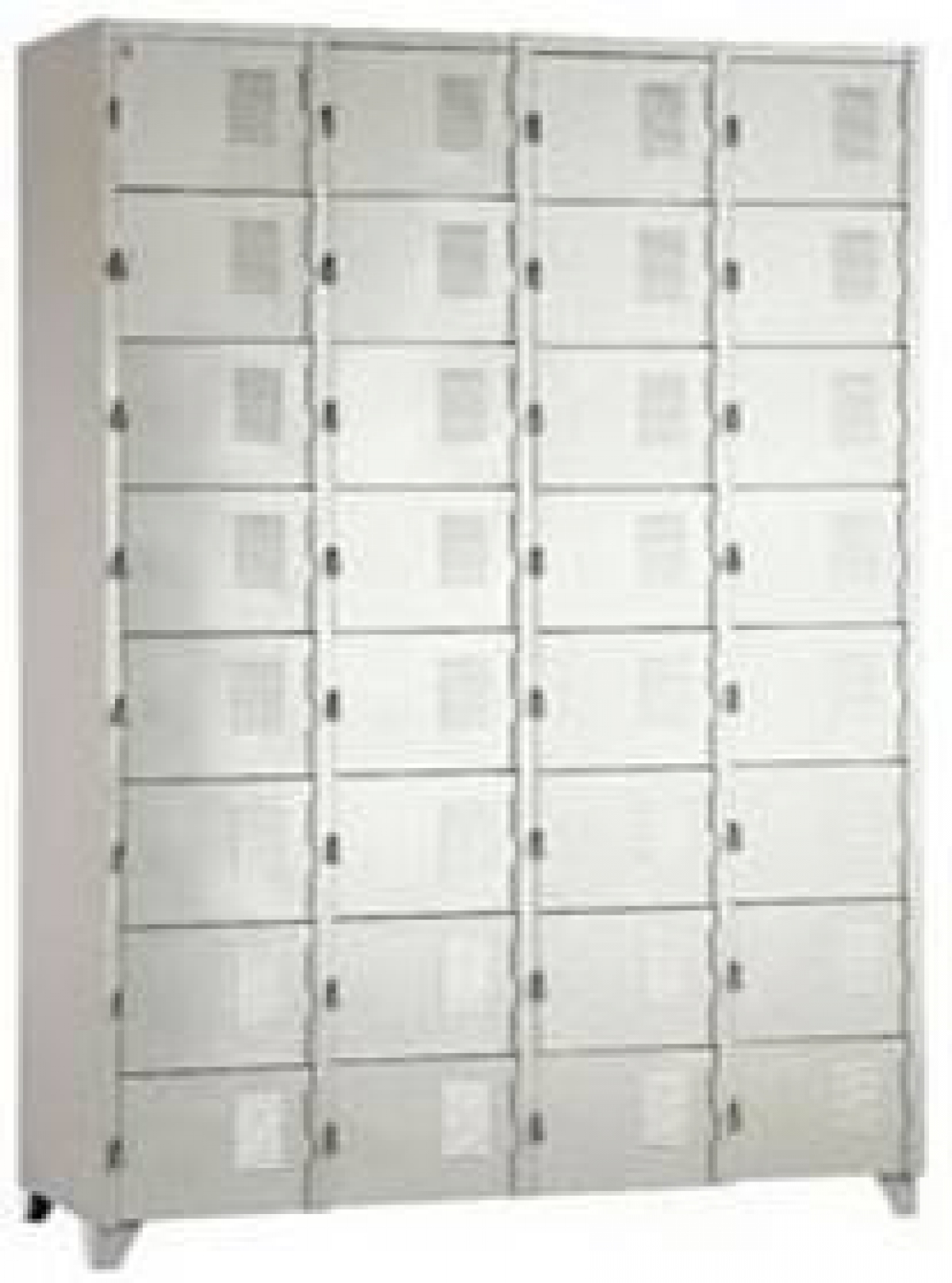 AÇO-14 - 197x123x040 Roupeiro Para Vestiario De Aço Com 32 Portas Pequenas Com Pitão Para Cadeado