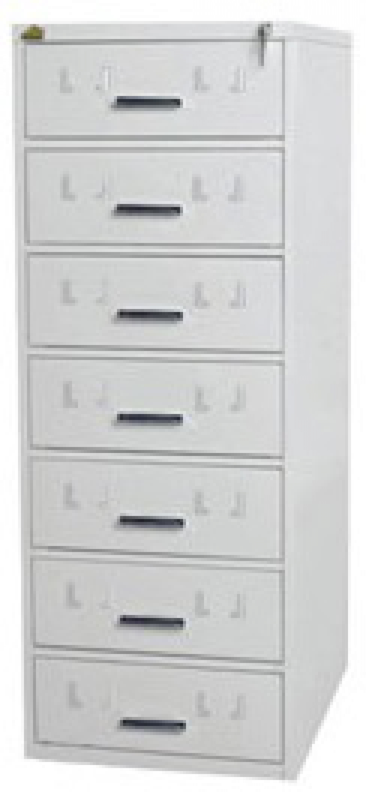 AÇO-28 -133x049x070 Arquivo De Escritorio Em Aço Com Carrinho Telescopio Com 07 Gavetas Para Fichas Com Chave