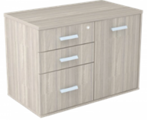 AR - 31 - 065x090x050 Armario Para Escritorio Combo 01 Porta 03 Gavetas