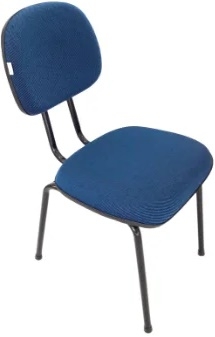 CAD - 01 Cadeira Para Escritório Secretaria Fixa Estofada Varias Cores