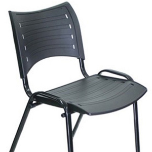 CAD - 02 Cadeira Para Escritório Secretaria Fixa Plastica Varias Cores